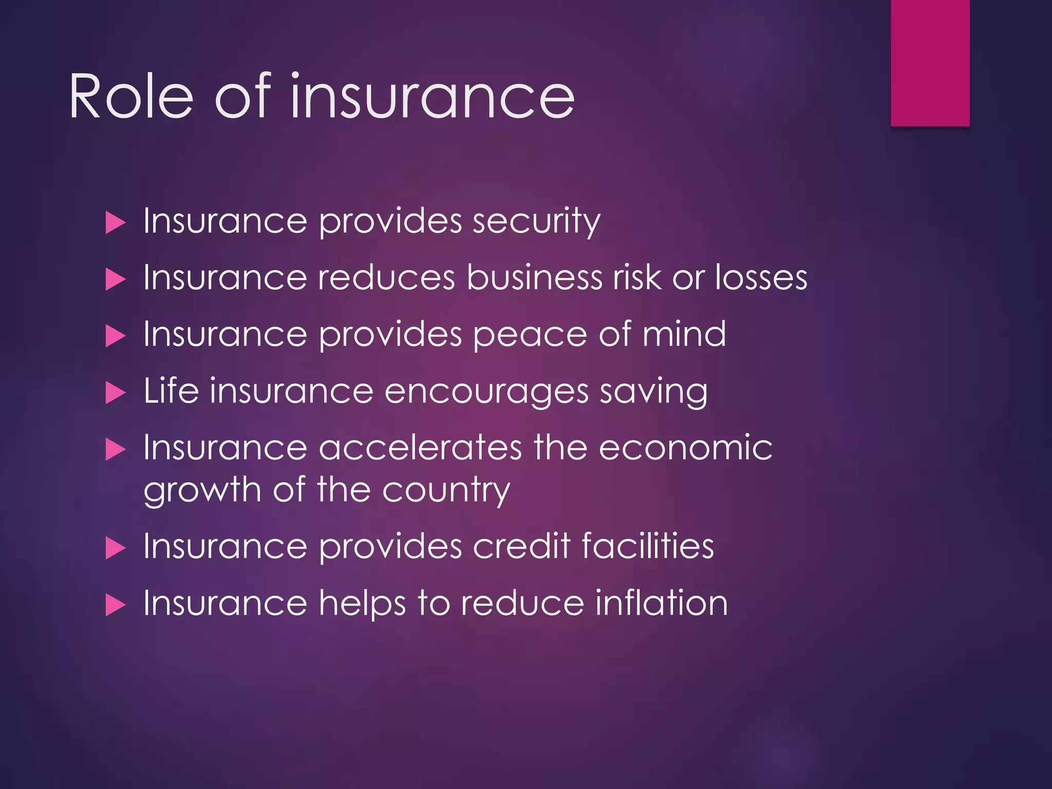 Role of insurance and derivatives | PPT