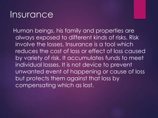 Role of insurance and derivatives | PPTX