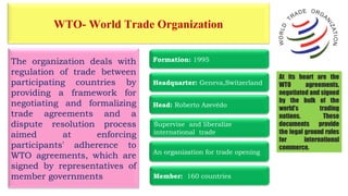 Role of international organization in development | PPT