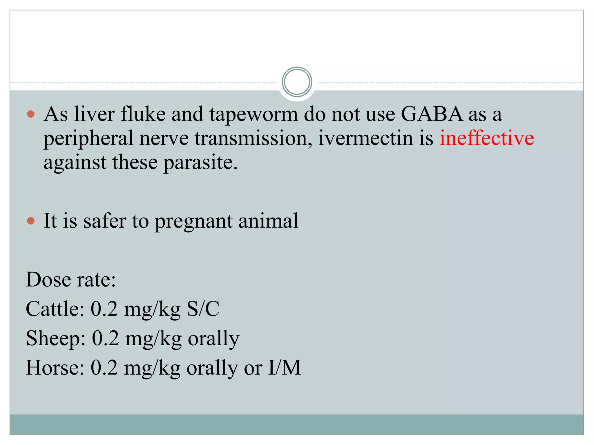 Role of ivermectin in animal | PPTX