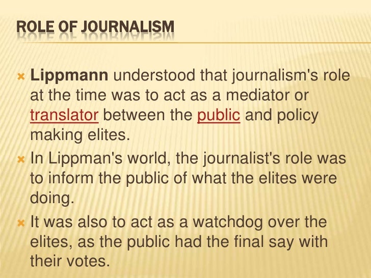 Role of journalism ppt