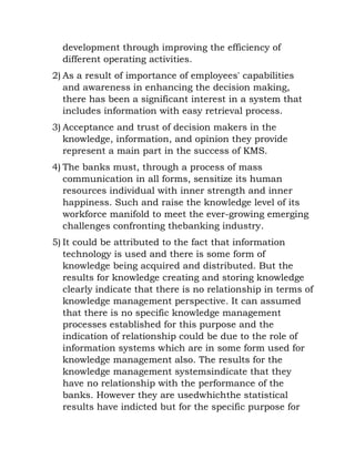 Role of knowledge management in banking sector | DOCX