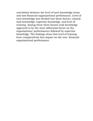 Role of knowledge management in banking sector | DOCX