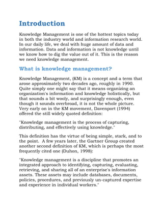 Role of knowledge management in banking sector | DOCX