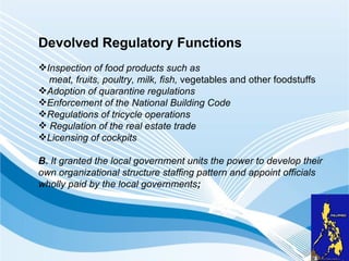 Role Of Local Government