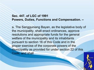 Role Of Local Government