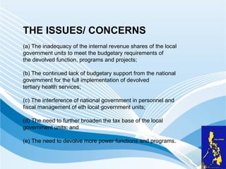 Role Of Local Government