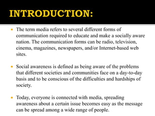Role of media in social awareness | PPTX