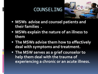 Role Of Medical Social Worker In Hospital