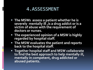 Role Of Medical Social Worker In Hospital