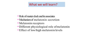 Role of melatonin | PDF