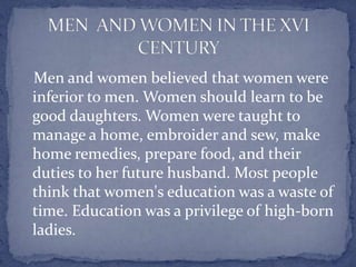 womens role in society throughout history