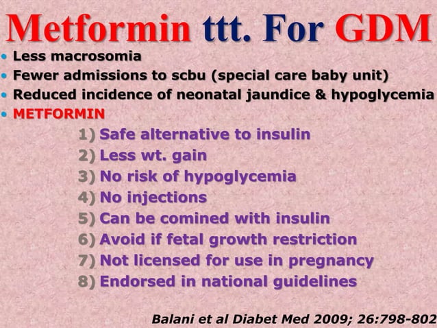 Role of metformin in dm2 & glibenclamide combination | PPTX