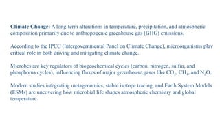 Role of Microbes in Climat Change Mitigation | PPTX
