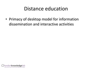 Role of mobile in distance education | PPT
