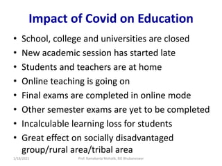 Role of NCERT in Overcoming Crisis in Education during COVID | PPTX