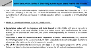 Role of NGOs in the protection of human rights of accused and victims ...