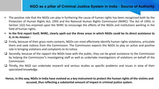 Role of NGOs in the protection of human rights of accused and victims ...