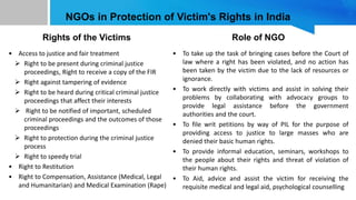 Role of NGOs in the protection of human rights of accused and victims ...