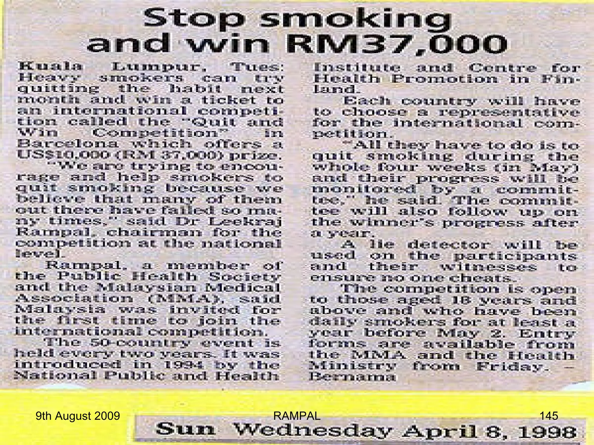 9th August 2009 RAMPAL 