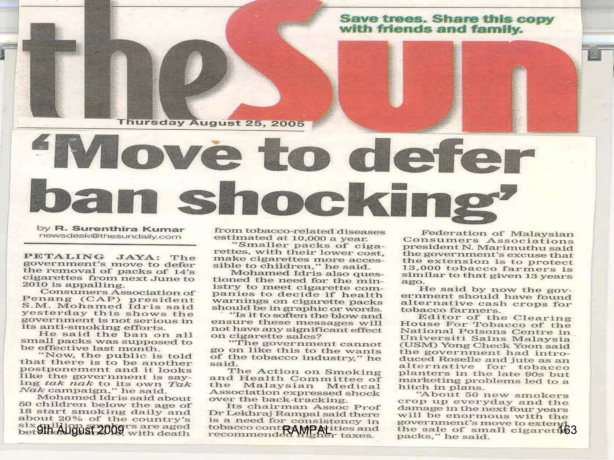 9th August 2009 RAMPAL 