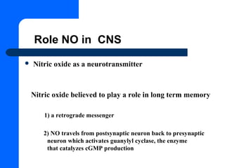 Role of nitric oxide in body | PPT