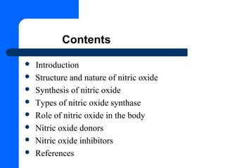 Role of nitric oxide in body | PPT