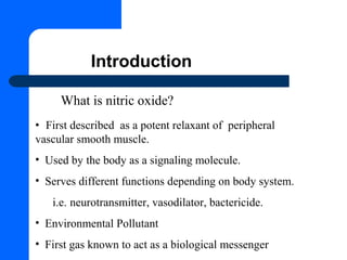 Role of nitric oxide in body | PPT