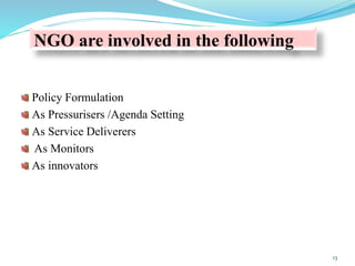 Role of non-governmental organizations (NGOs) in rural development | PPT