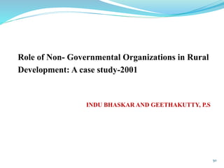 Role of non-governmental organizations (NGOs) in rural development | PPT