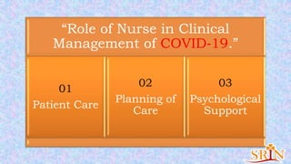 Role of nurses in covid 19 management | PPTX