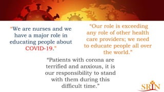 Role of nurses in covid 19 management | PPTX