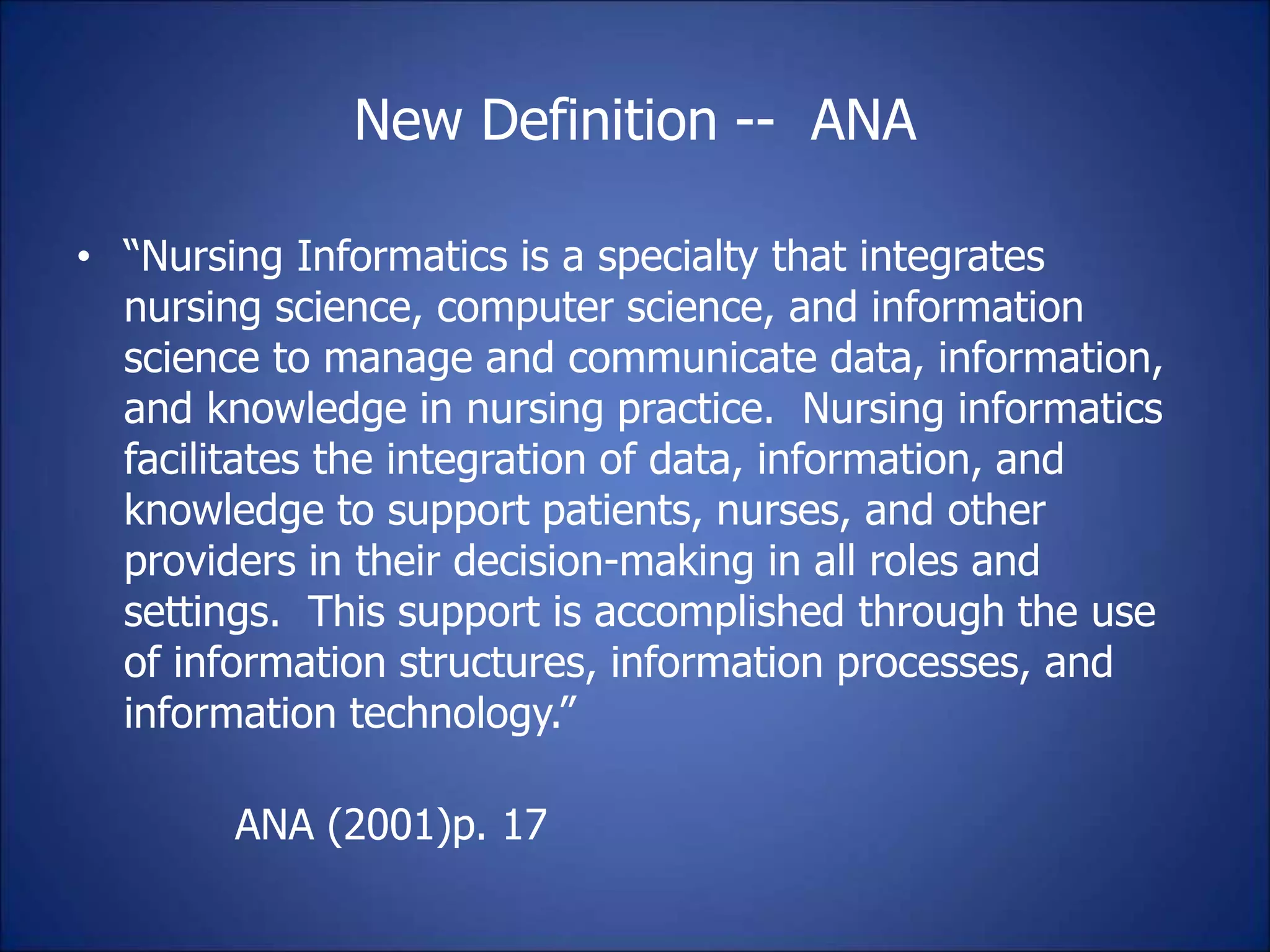 Role of nursing informatics in hospital information system | PPT