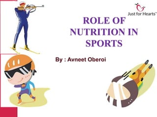 ROLE OF
     NUTRITION IN
       SPORTS
By : Avneet Oberoi
 