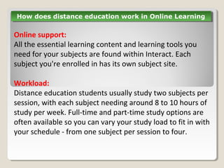 Role of online learning in distance education | PPT