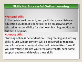 Role of online learning in distance education | PPT