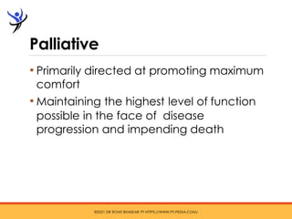 Role of Physiotherapy in Hospital - Dr Rohit Bhaskar | PDF