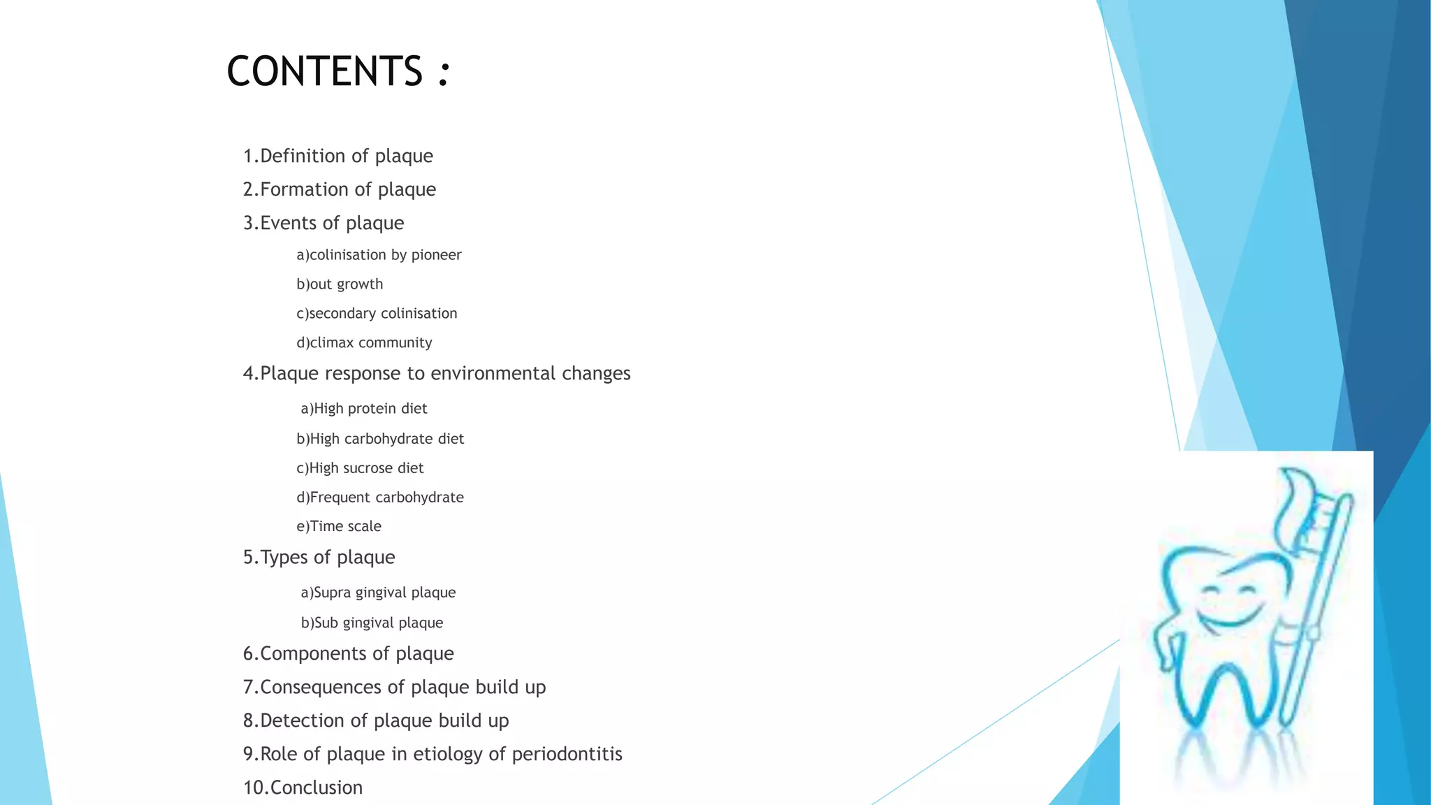 Role of plaque in etiology of dental caries PPT