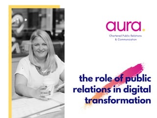 the role of public
relations in digital
transformation
 