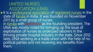 Role of professional assosciations and unions ppt | PPTX