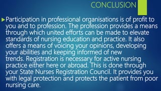 Role of professional assosciations and unions ppt | PPTX