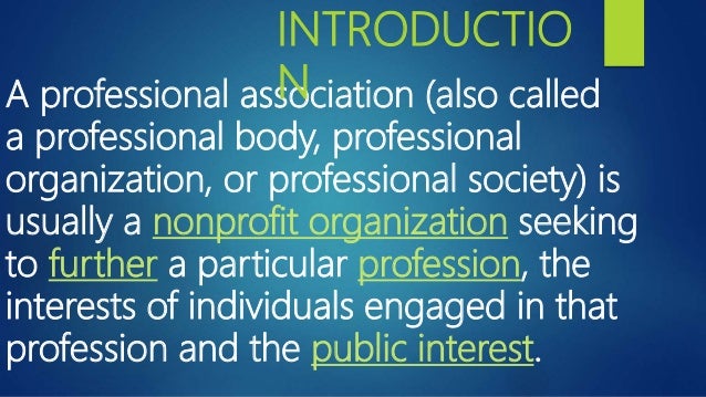 role of professional assosciations and unions ppt