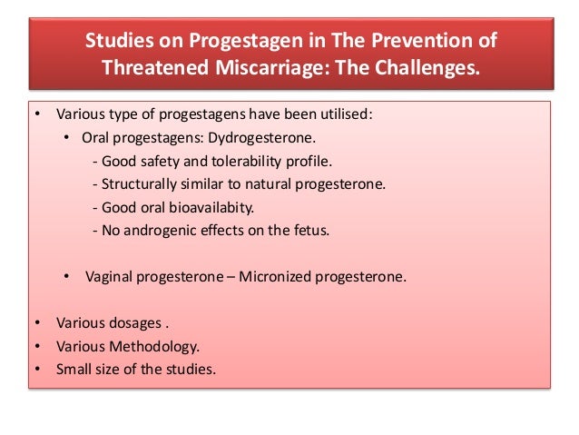 Role Of Progestogen In Miscarriage