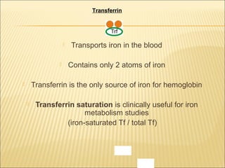 Role of protein in iron metabolism | PPT