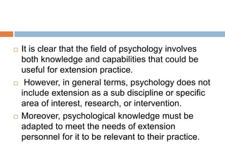 Role Example Psychology Role of psychology | PPTX
