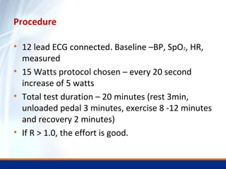 Spo2 Exercise Role of Physiotherapist in exercise testing and exercise prescription ...