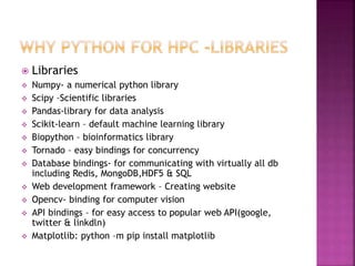 Role of python in hpc | PPT