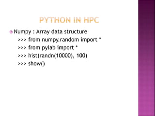 Role of python in hpc | PPT