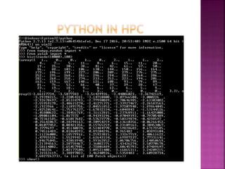 Role of python in hpc | PPT