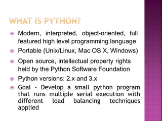 Role of python in hpc | PPT